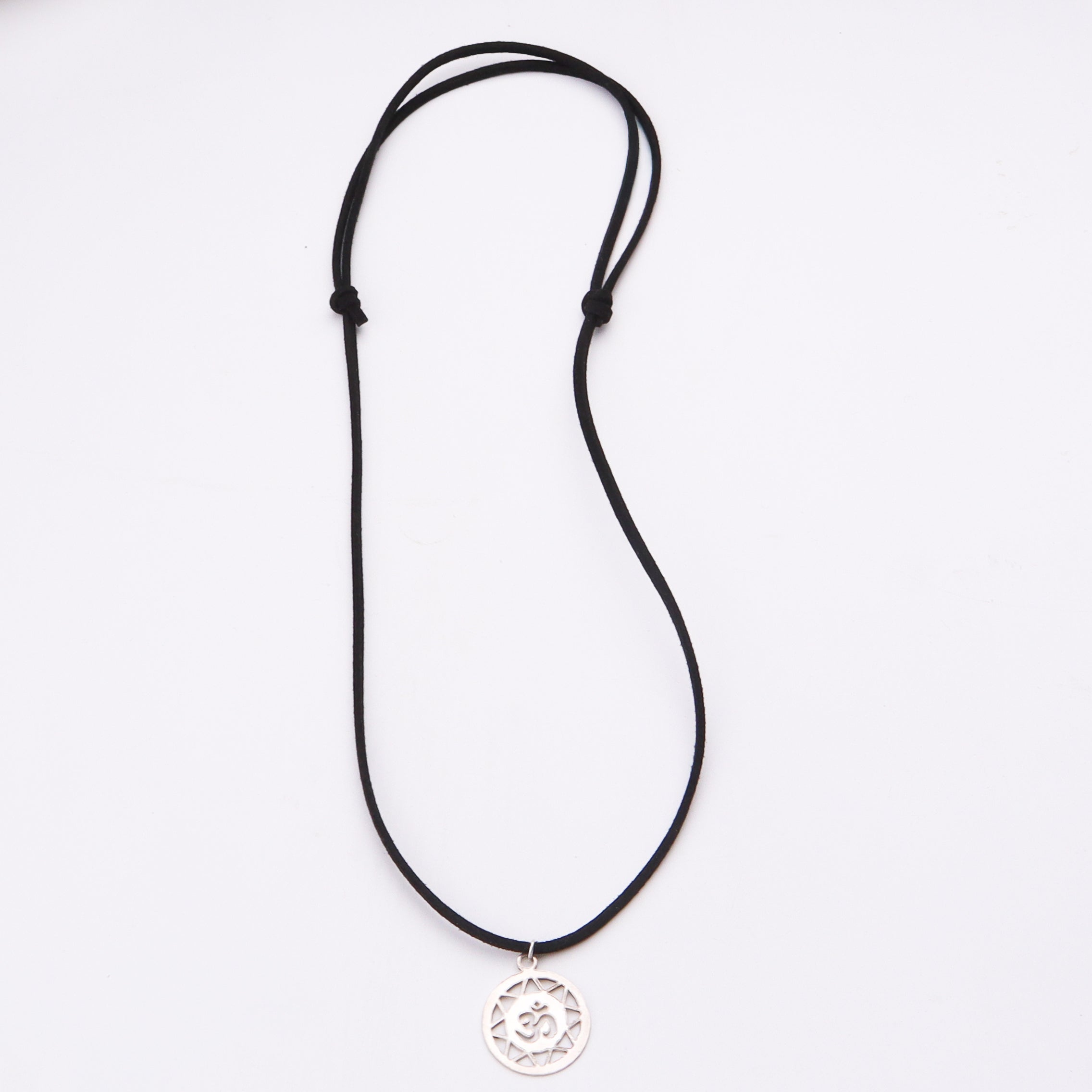 Silver Om Necklace for Men