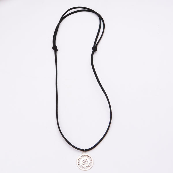 Silver Om Necklace for Men