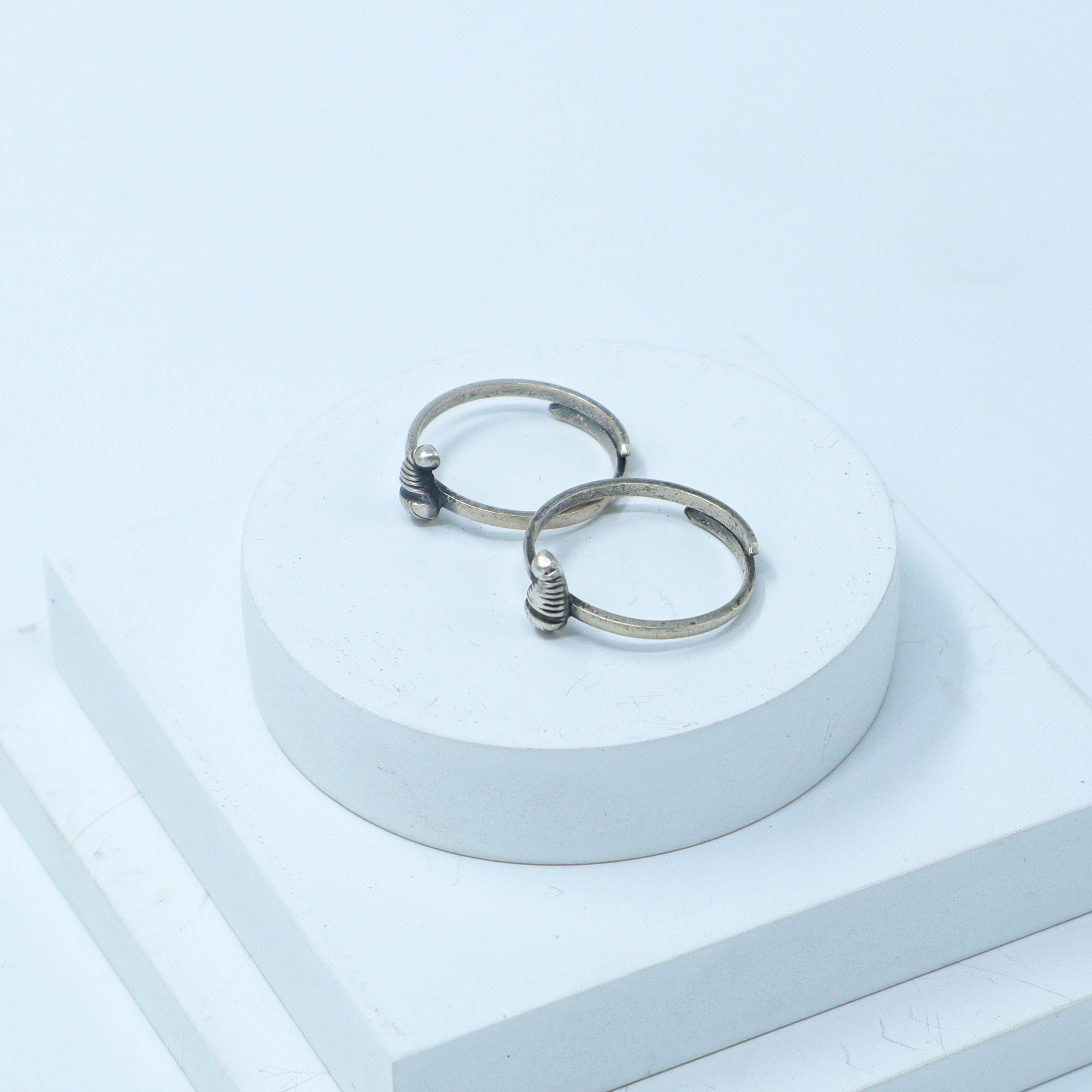 Silver Adjustable Toe ring (Koyari)