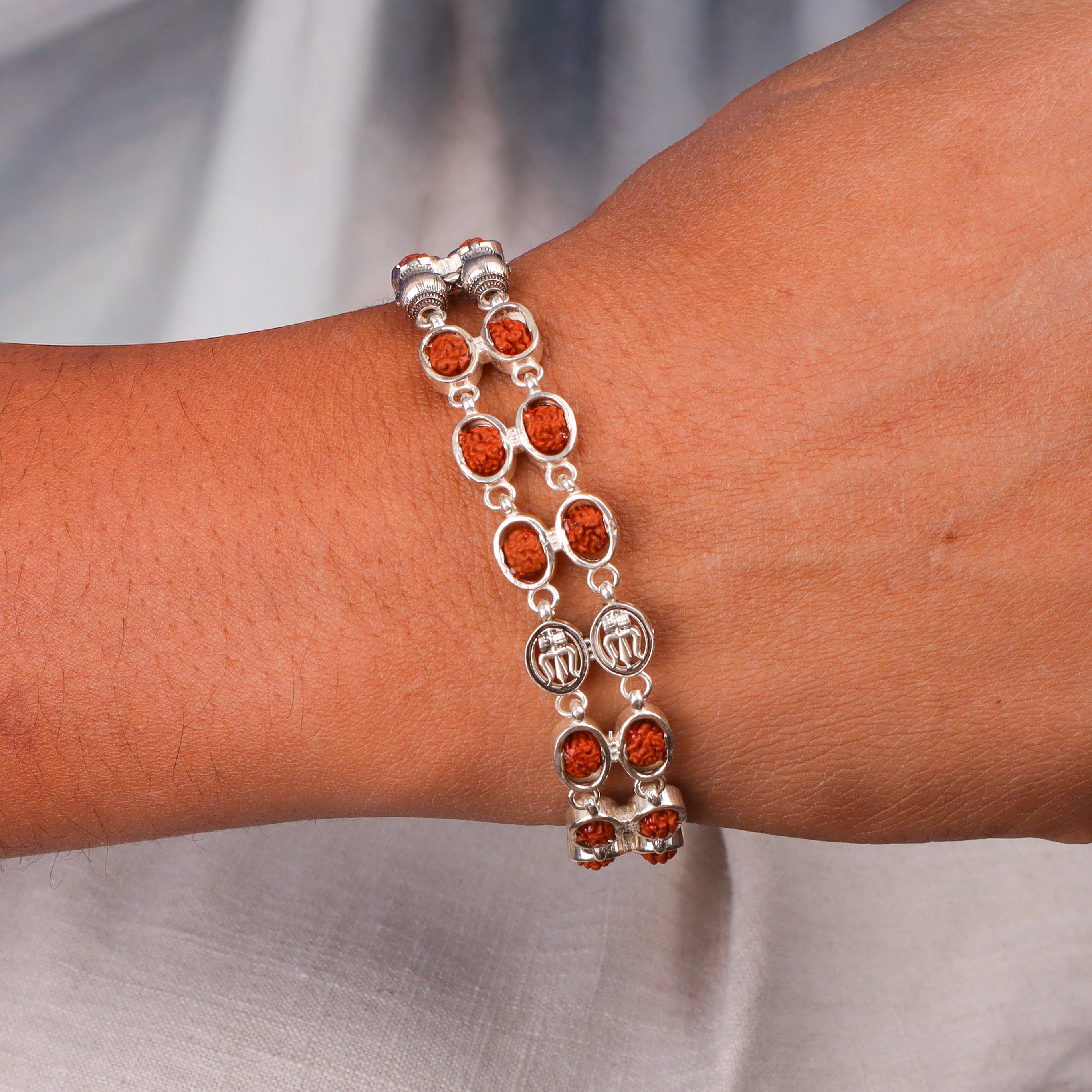 Rudraksha Men's Bracelet | 92.5 Silver