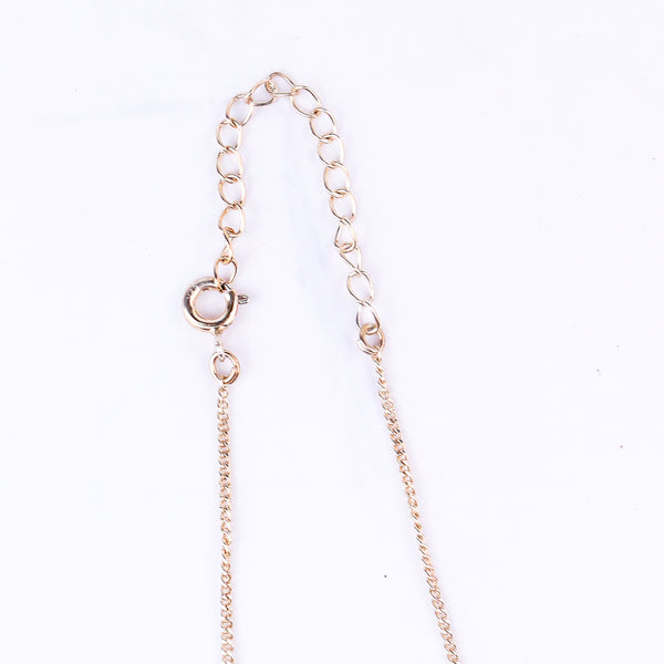 Gold chain with linked oval and round loops for jewelry sets