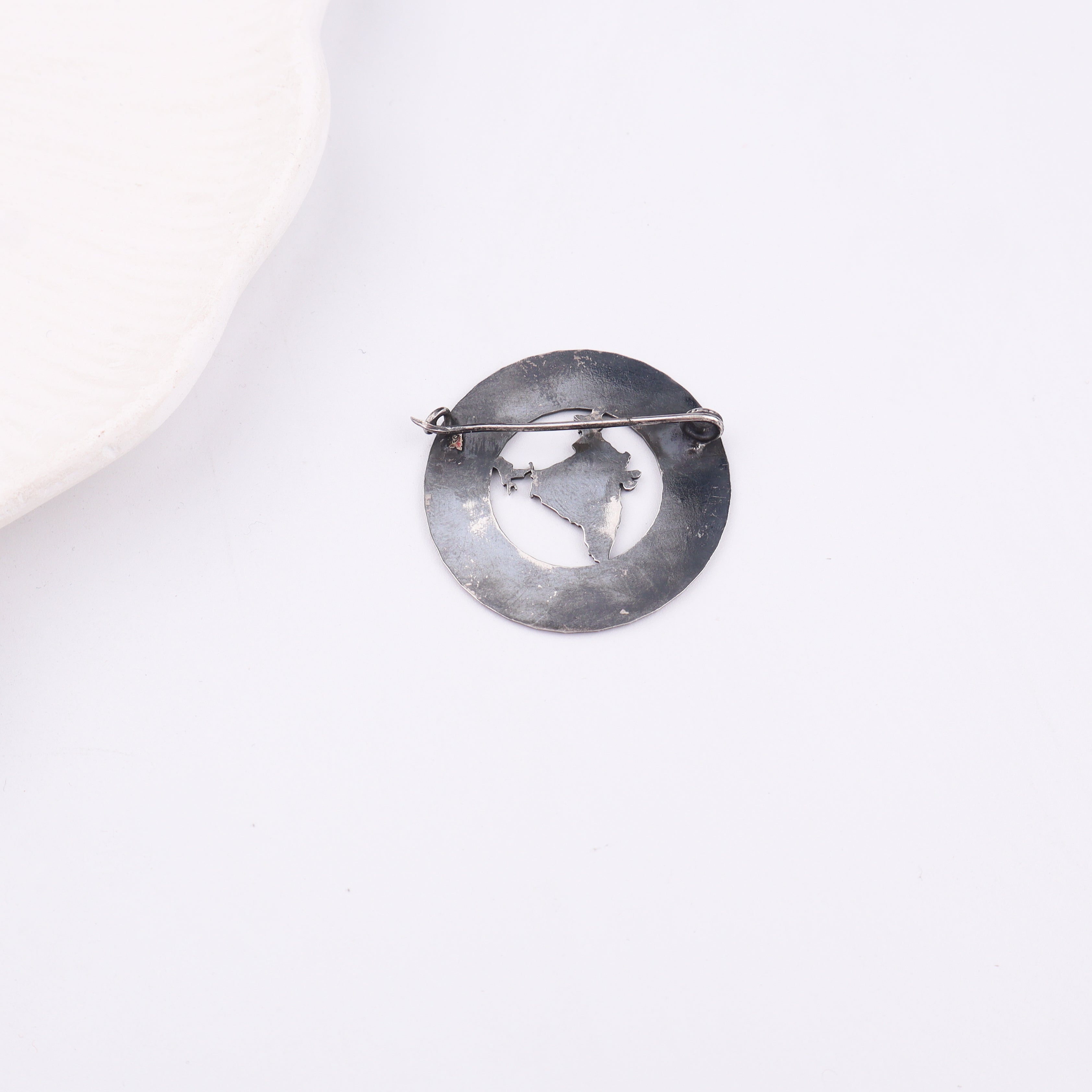 Unisex India Silver Brooch