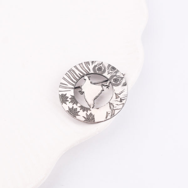 Unisex India Silver Brooch