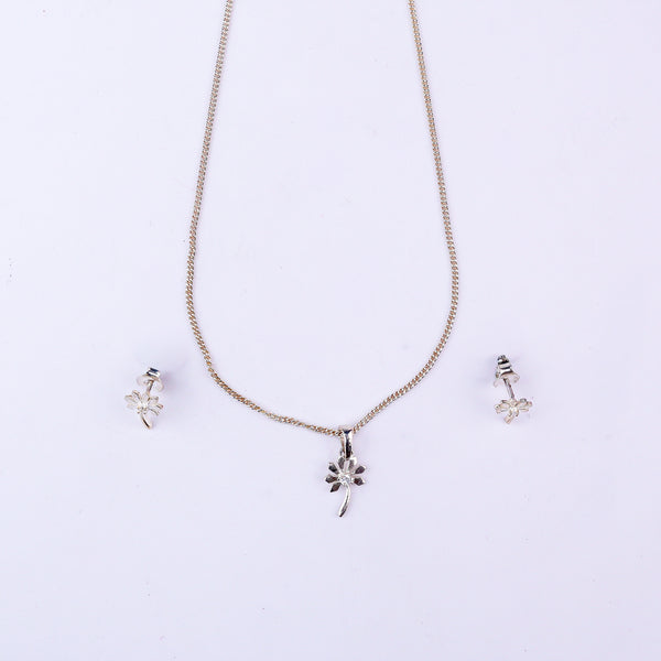 Blossom Set with Chain | CZ | 92.5 Silver