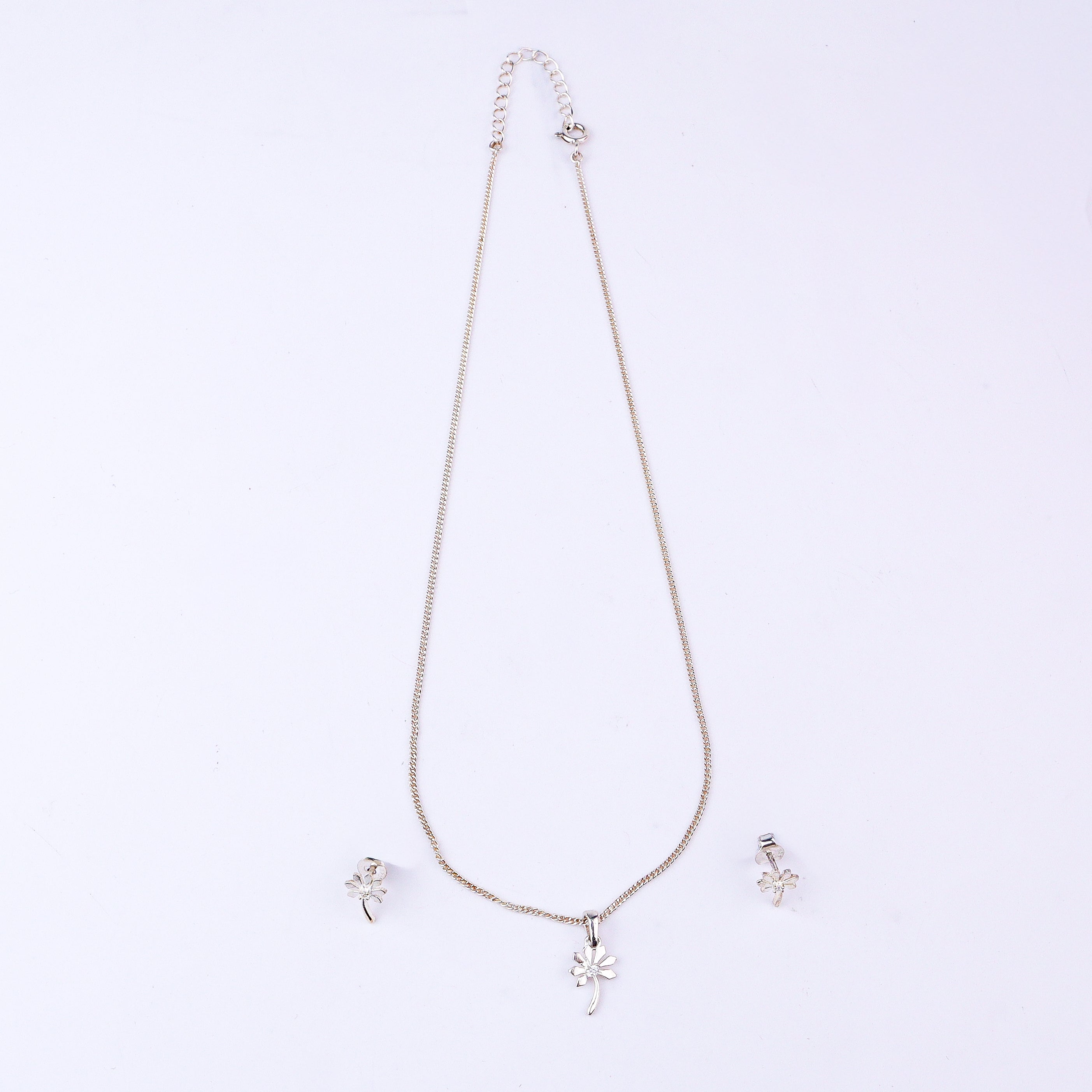 Blossom Set with Chain | CZ | 92.5 Silver
