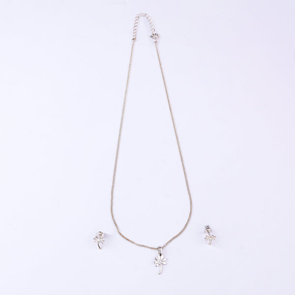 Blossom Set with Chain | CZ | 92.5 Silver