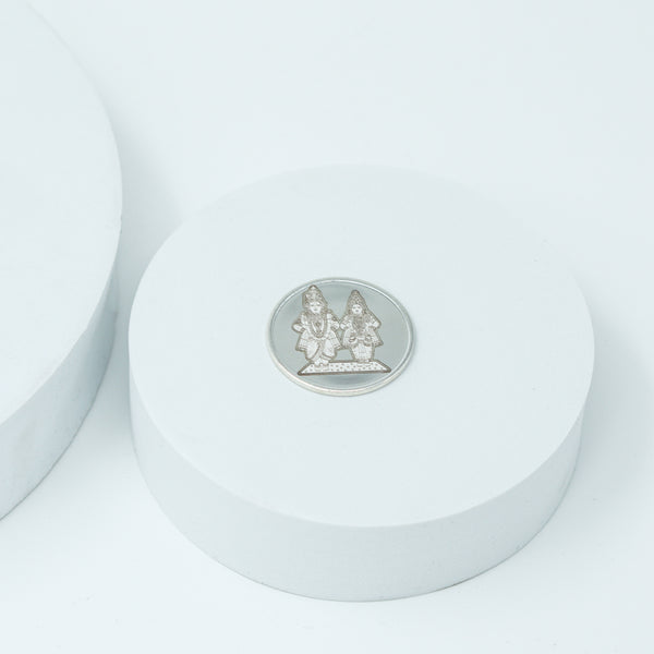 Silver Vitthal Rukmini Coin - 10gm