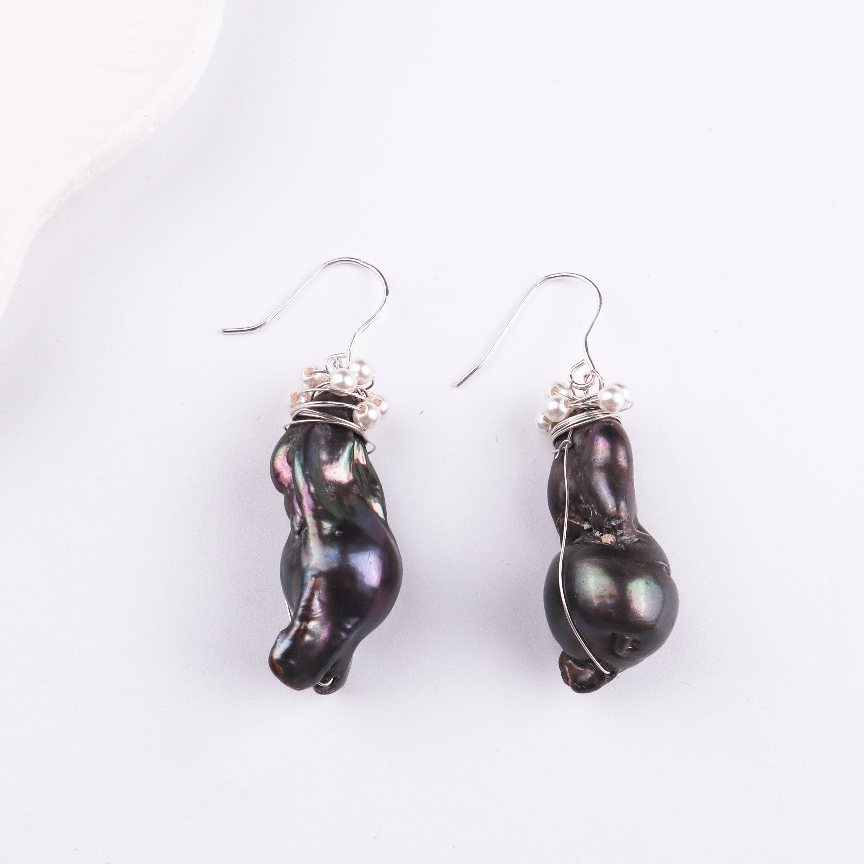 Baroque Pearl Silver Earrings (Project Handmade)