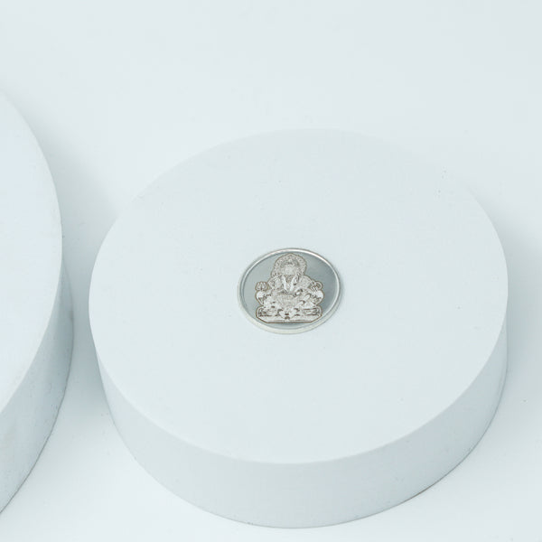 Silver Dagadusheth Ganpati Coin - 5gm