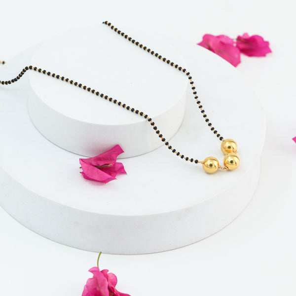 Classic Sarmanee Mangalsutra Big |  92.5 Silver | 22K Gold Plated