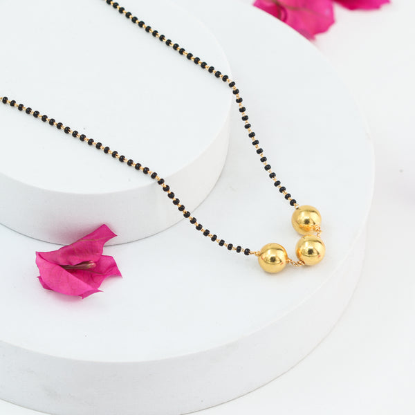 Classic Sarmanee Mangalsutra Big |  92.5 Silver | 22K Gold Plated