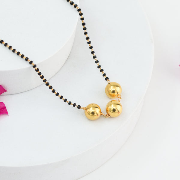 Classic Sarmanee Mangalsutra Big |  92.5 Silver | 22K Gold Plated