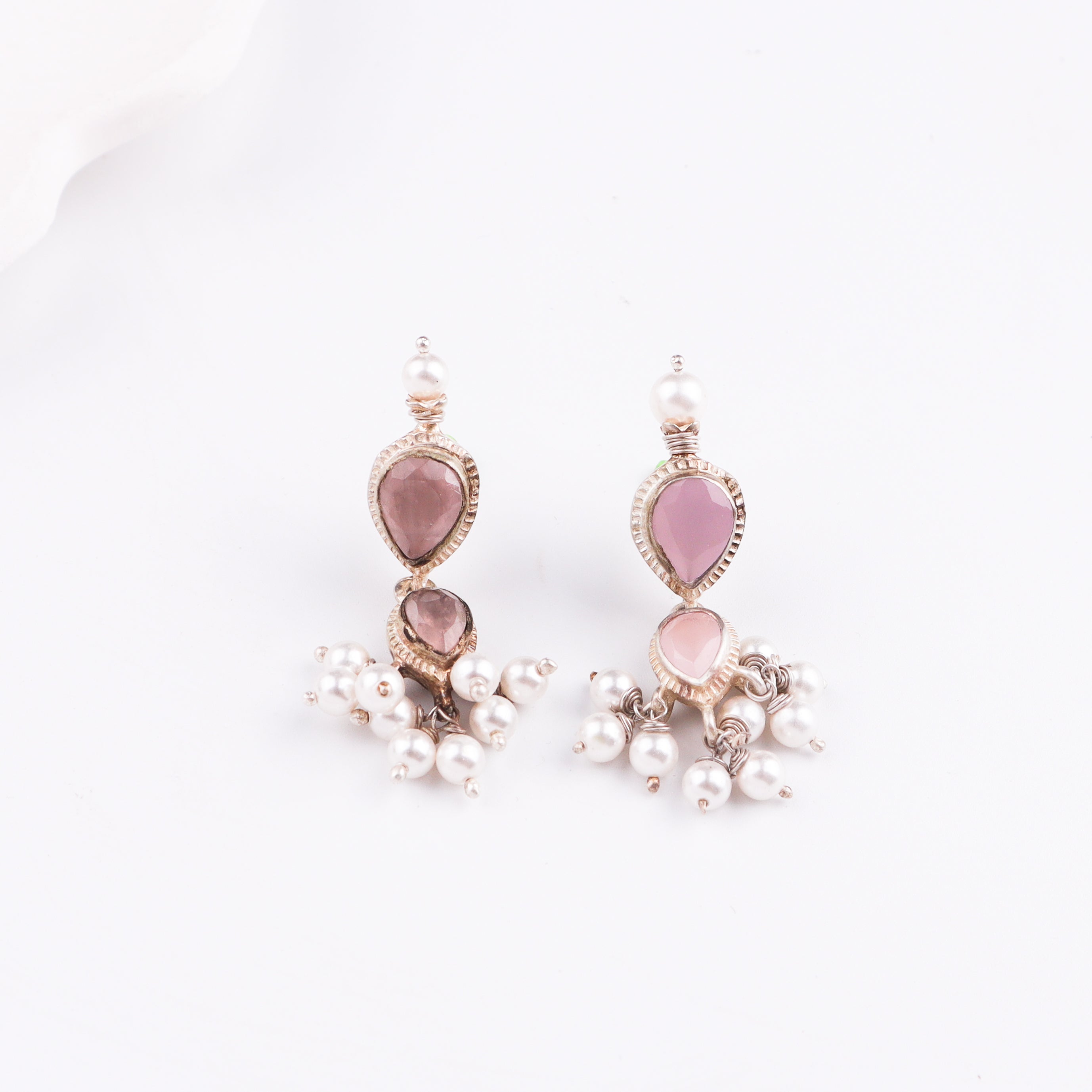 Rose Quartz Tanmani Earrings