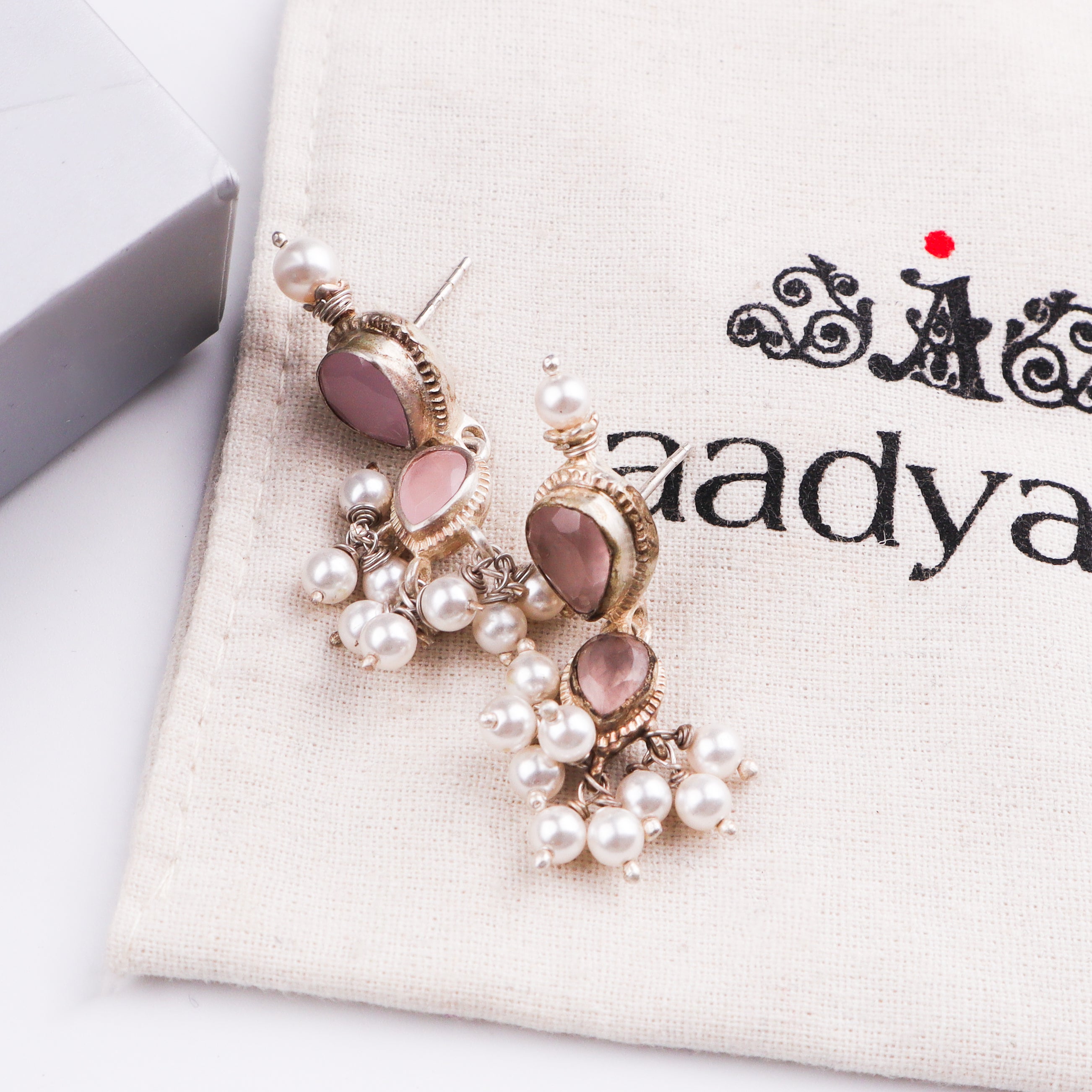 Rose Quartz Tanmani Earrings