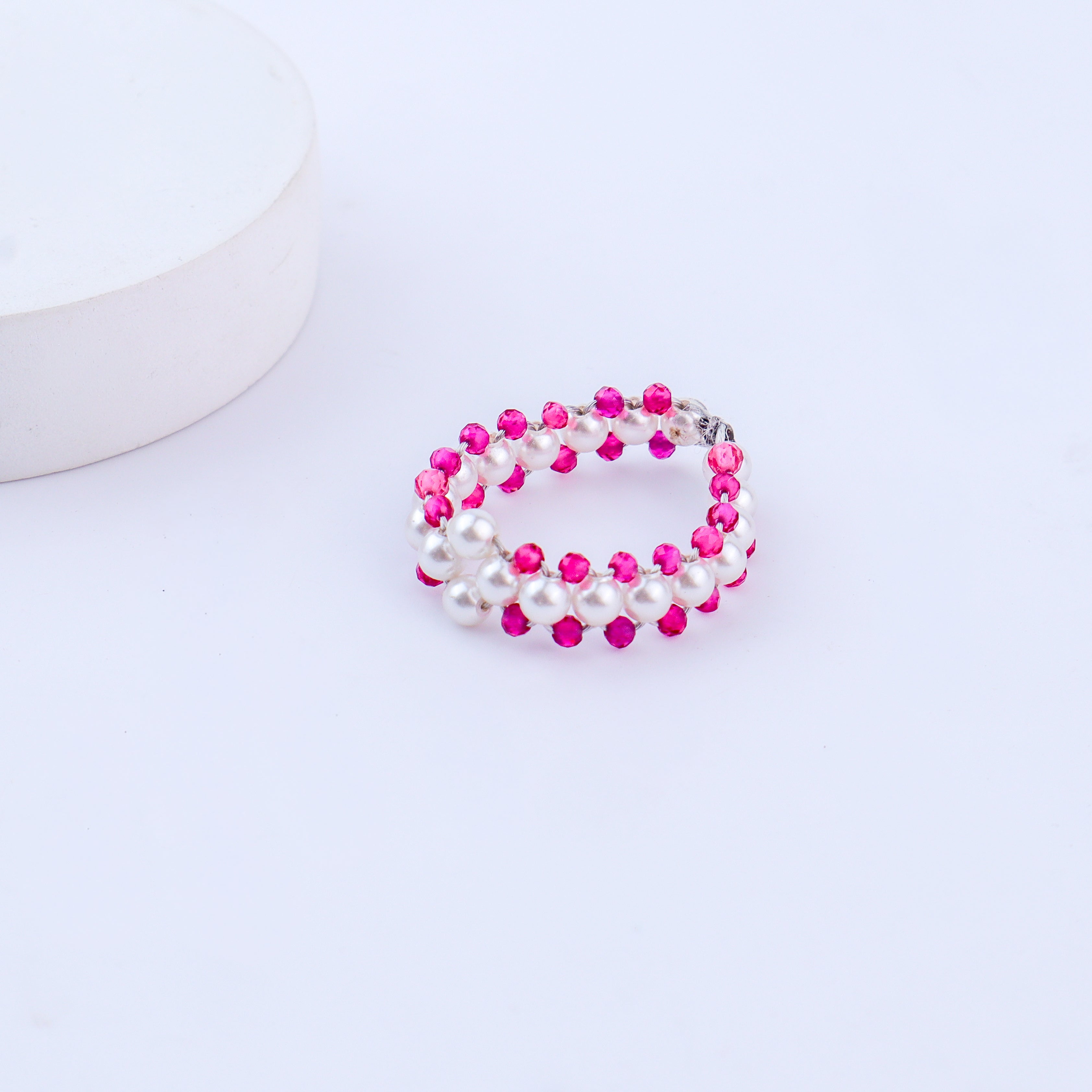 Ruby and Pearls Ring