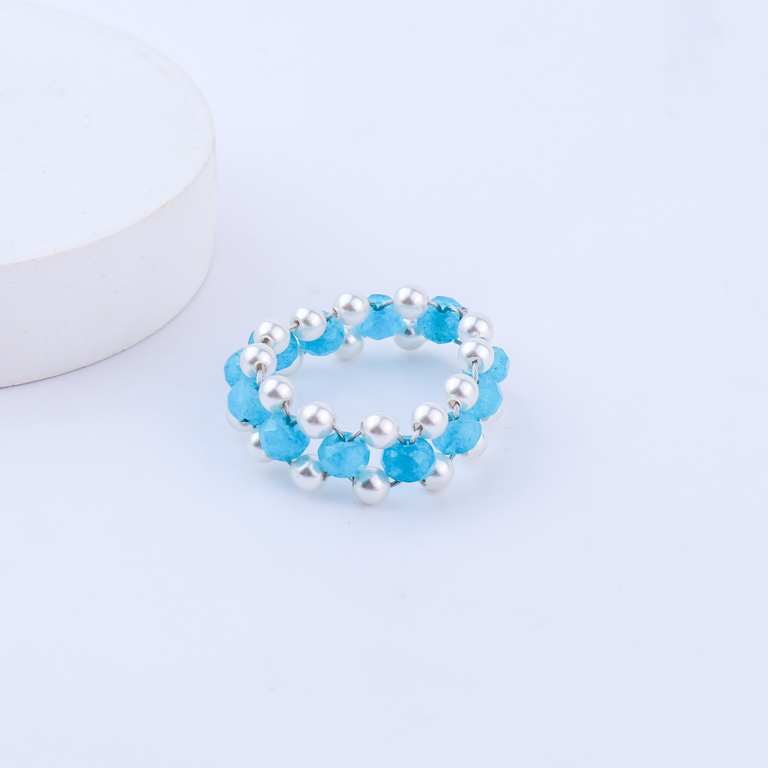 Jade and Pearls Ring