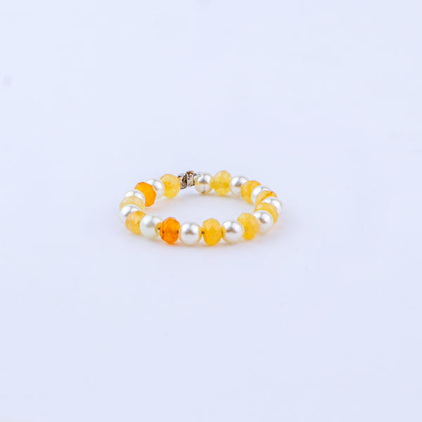 Agate and Pearls Ring
