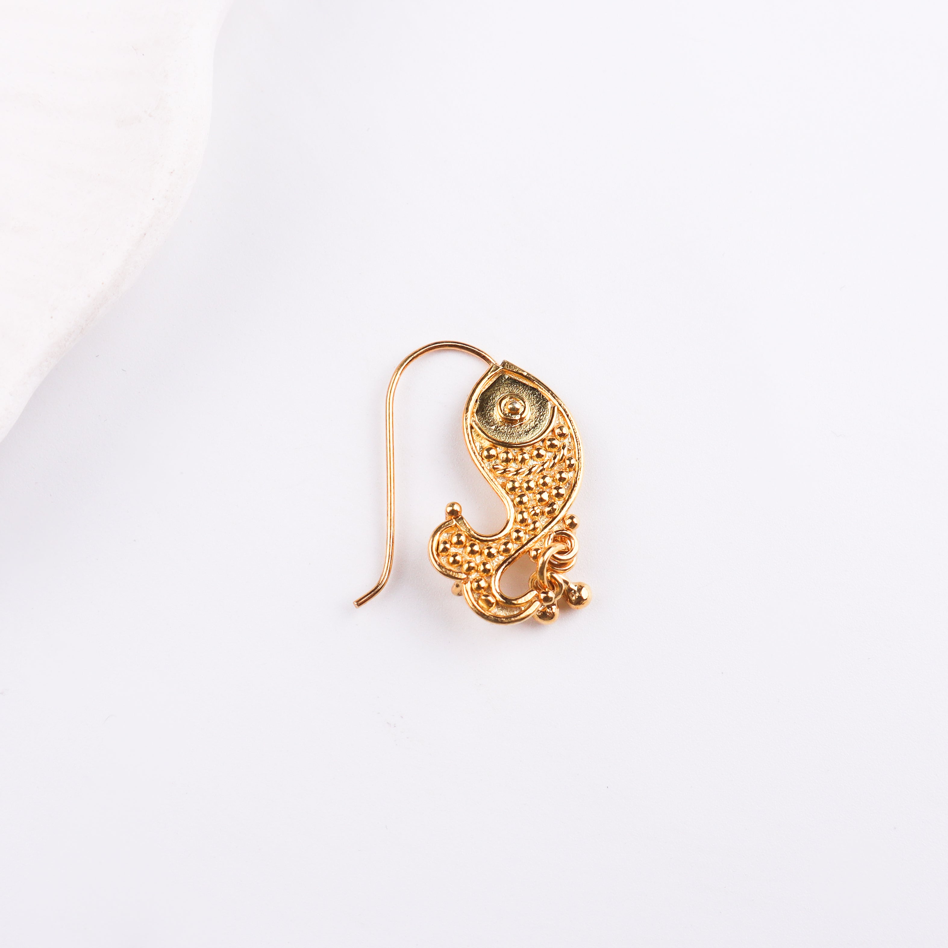 Fish Nath (Pierced) | 22K Gold Plated | 92.5 Silver