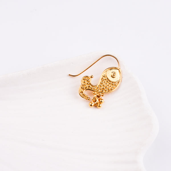 Fish Nath (Pierced) | 22K Gold Plated | 92.5 Silver