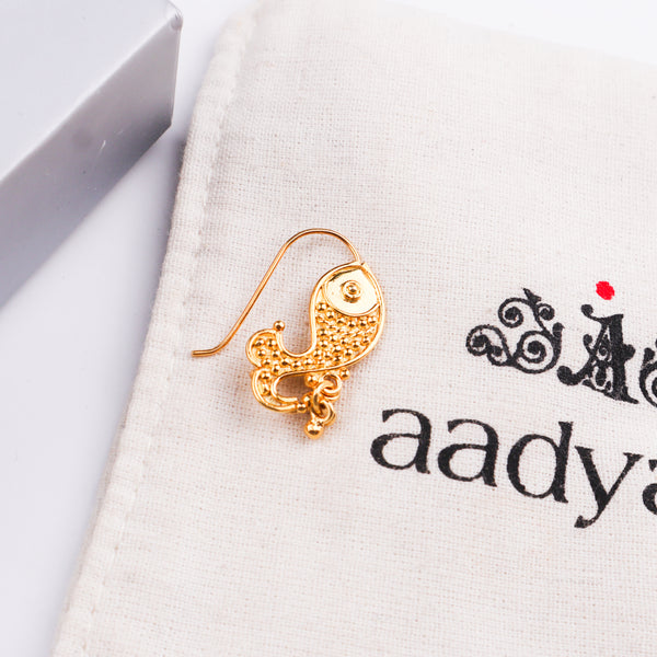 Fish Nath (Pierced) | 22K Gold Plated | 92.5 Silver