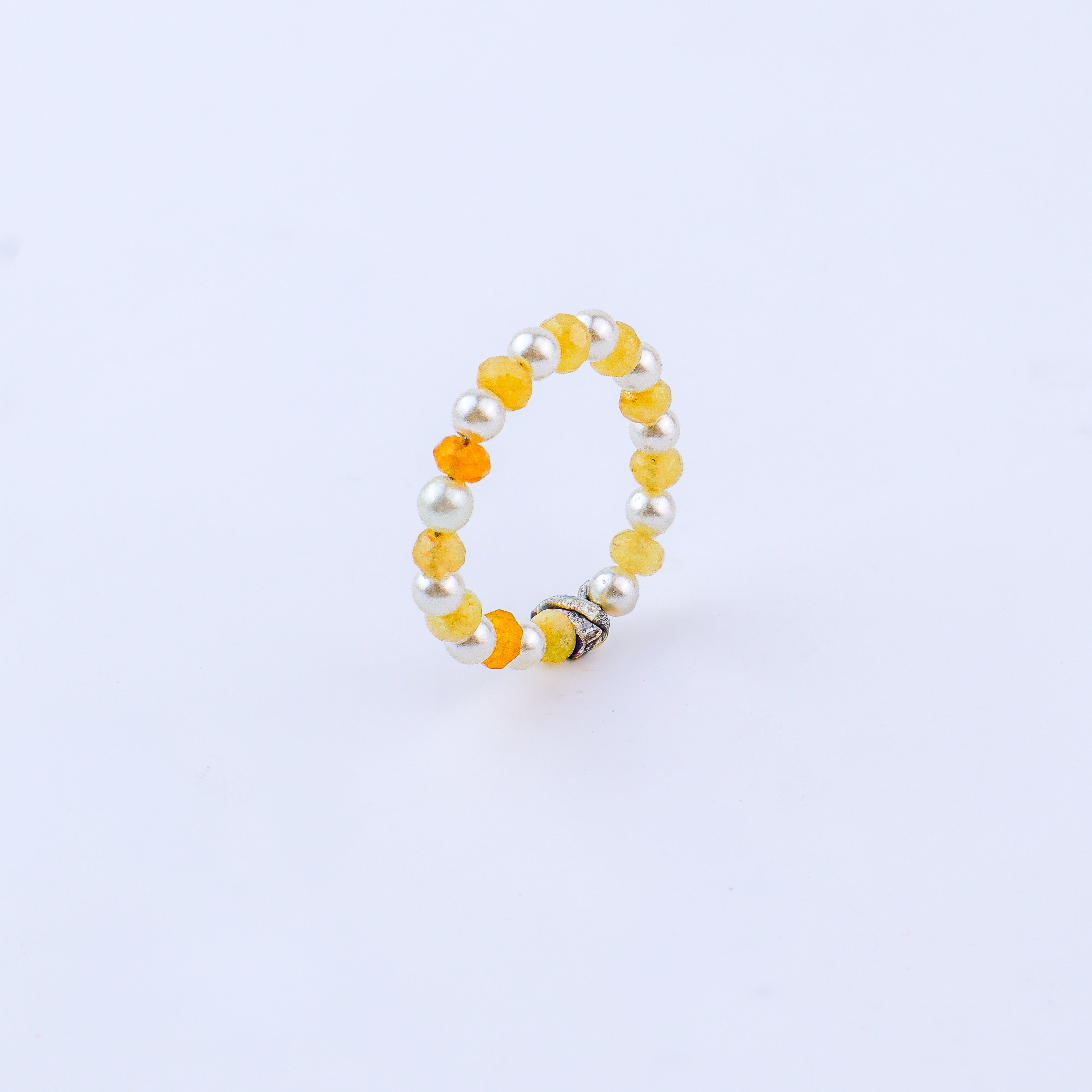 Agate and Pearls Ring