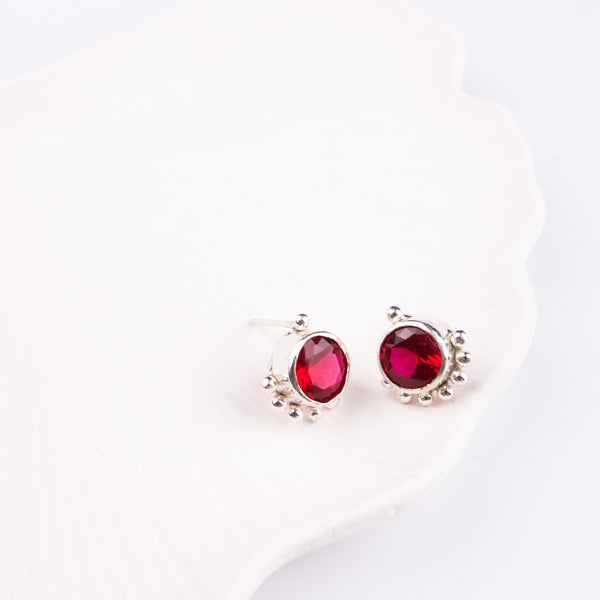 Pink CZ Stud | 92.5 Silver