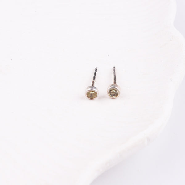 Yellow CZ Stone Stud | 92.5 Silver