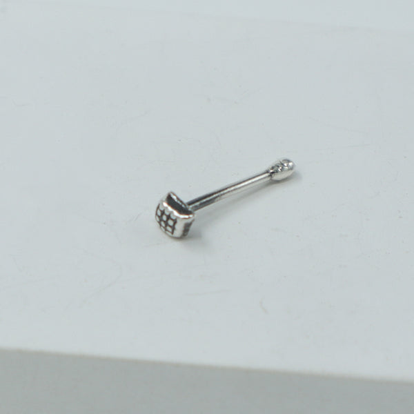 Silver Mini Dotted Nose pin