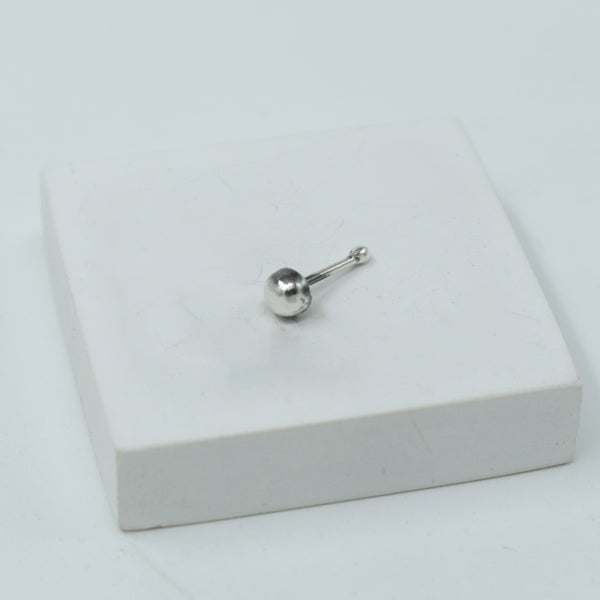 Silver Dome Nose Pin