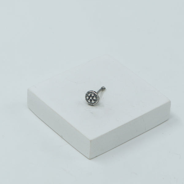 Silver Tiny Round Kudi Nose Pin