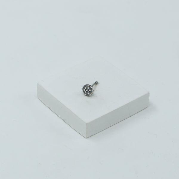 Silver Tiny Round Kudi Nose Pin