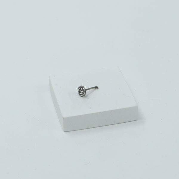 Silver Tiny Round Kudi Nose Pin