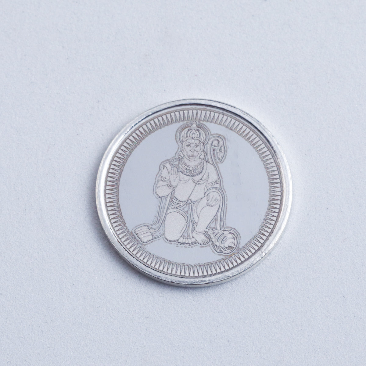 Silver Lord Hanuman Coin (Small)