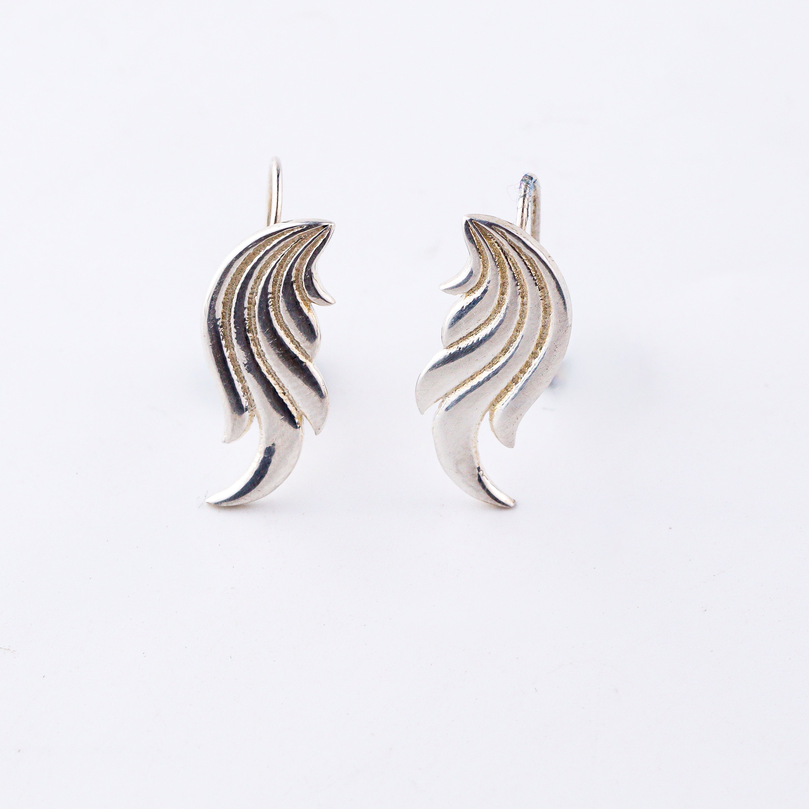 Silver Wing Earcuffs