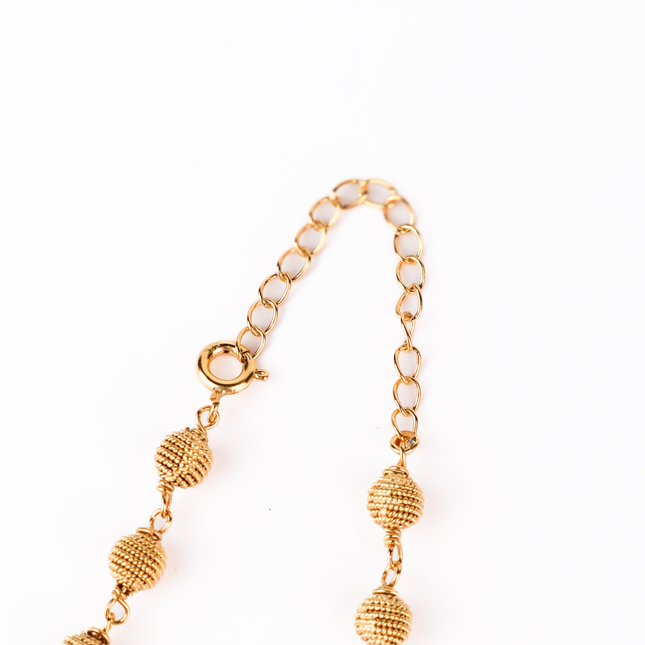 Silver Bead Ganthan Necklace | 92.5 Silver | 22K Gold Plated
