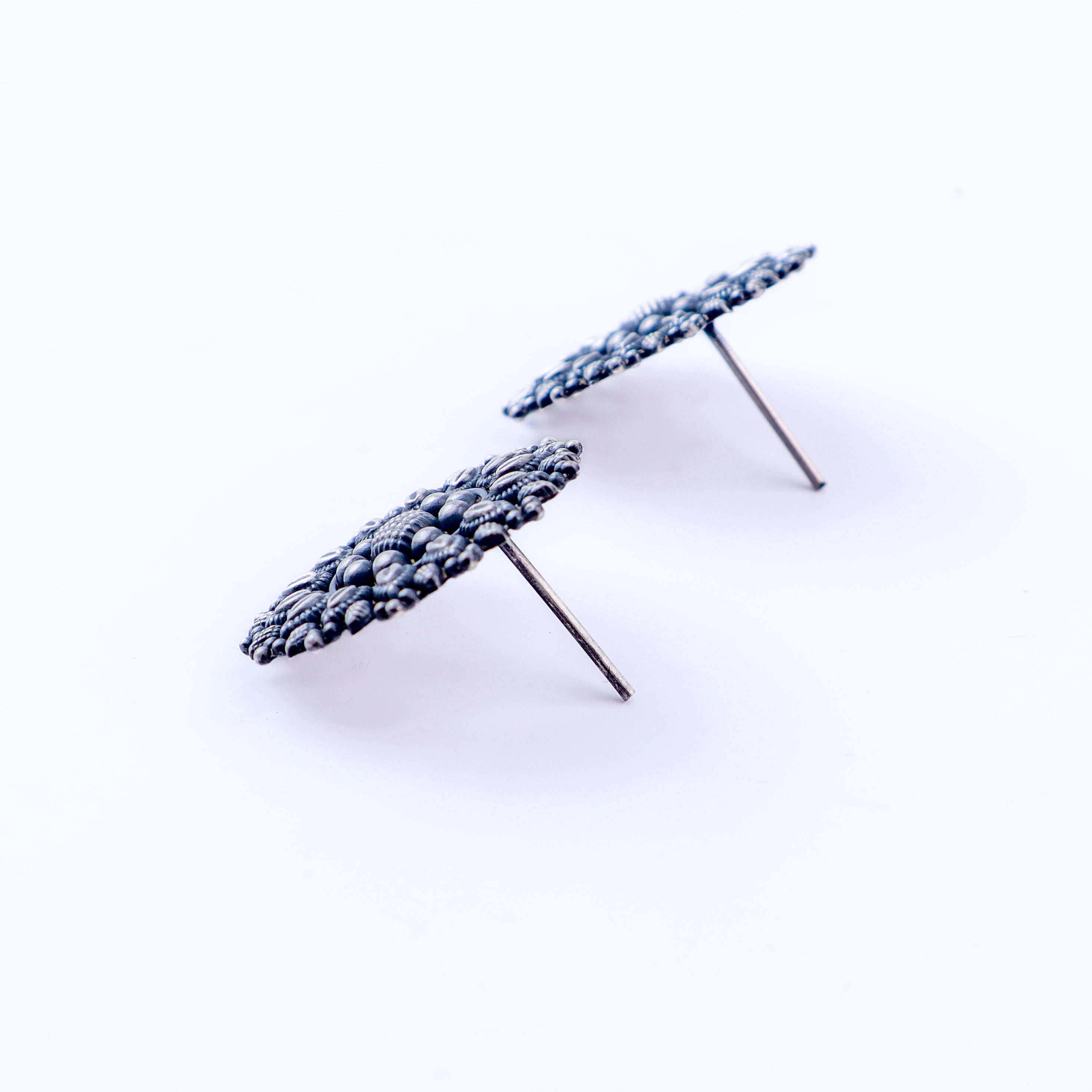 Oxidized Nakshi Earrings