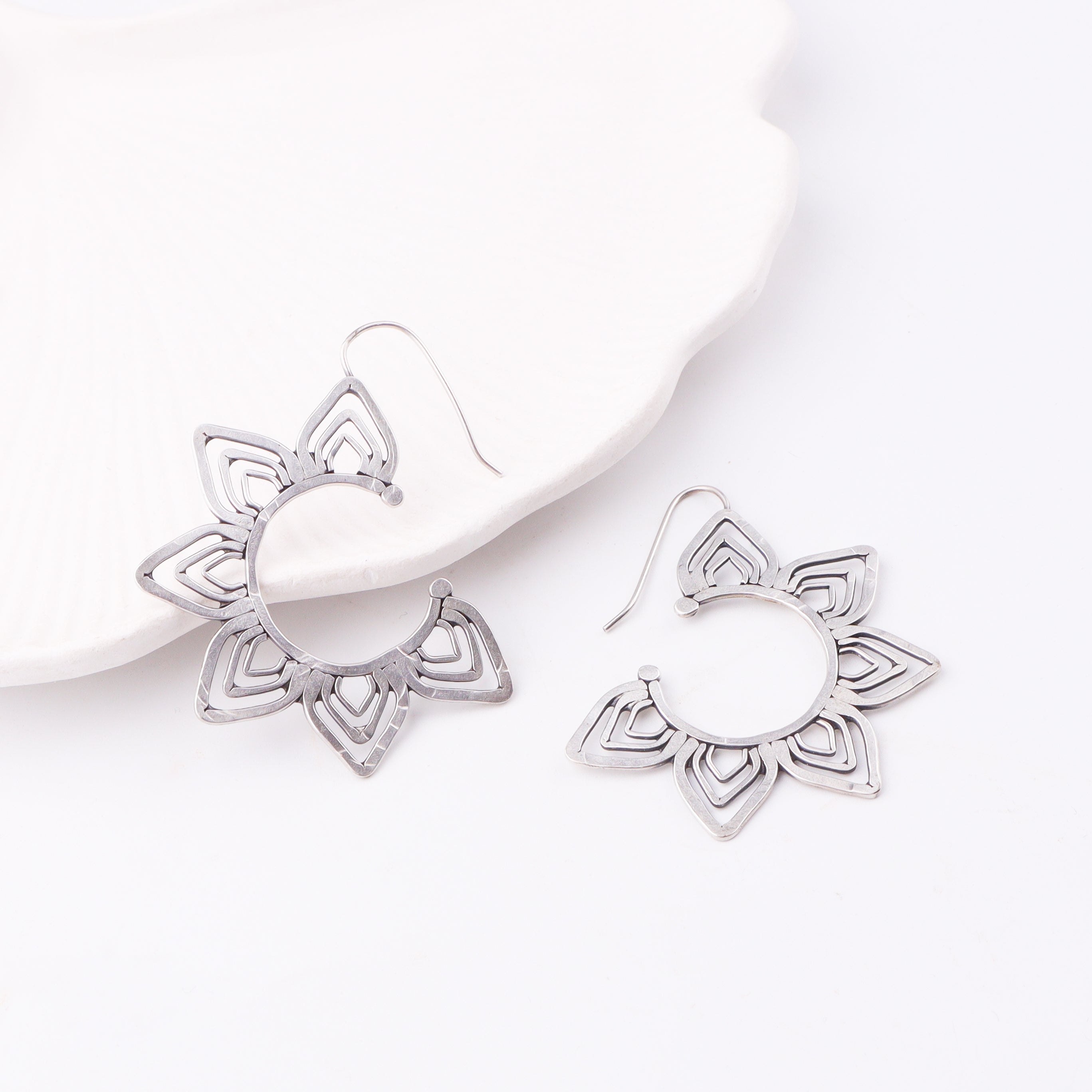 Kumudini ( Lily ) Hammered Earring