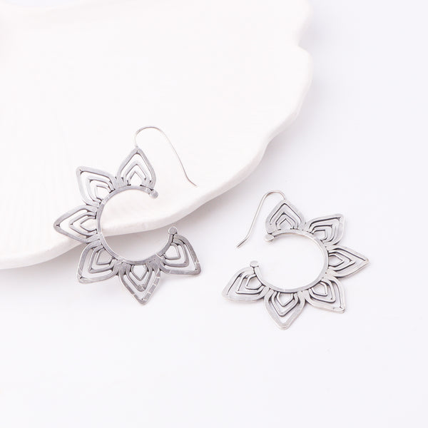 Kumudini ( Lily ) Hammered Earring