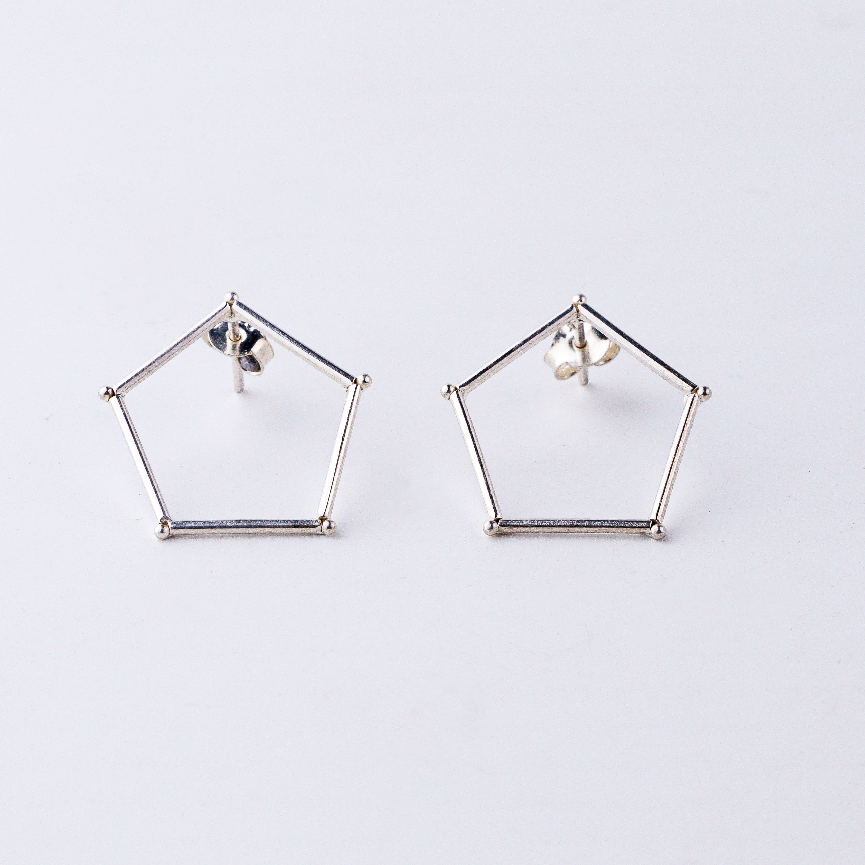 Handmade Pentagon Earring (Plain)
