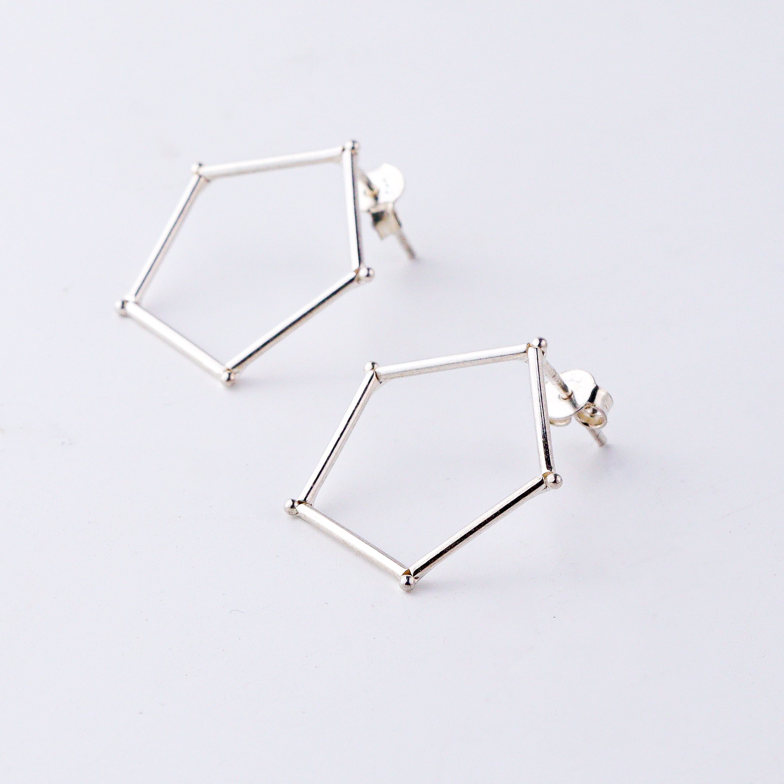 Handmade Pentagon Earring (Plain)