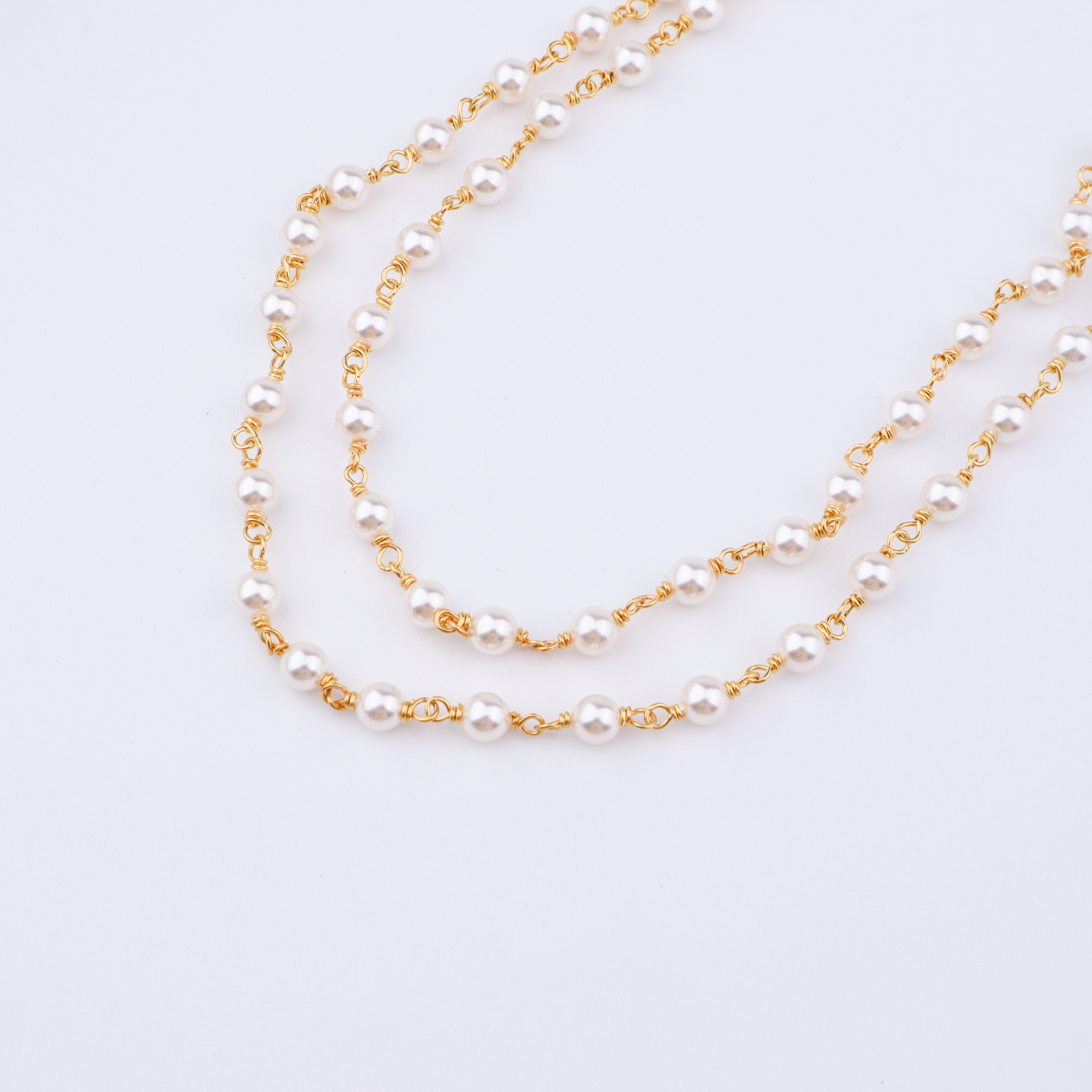 Double Layered Pearl Ganthan Necklace | 92.5 Silver | 22K Gold plated