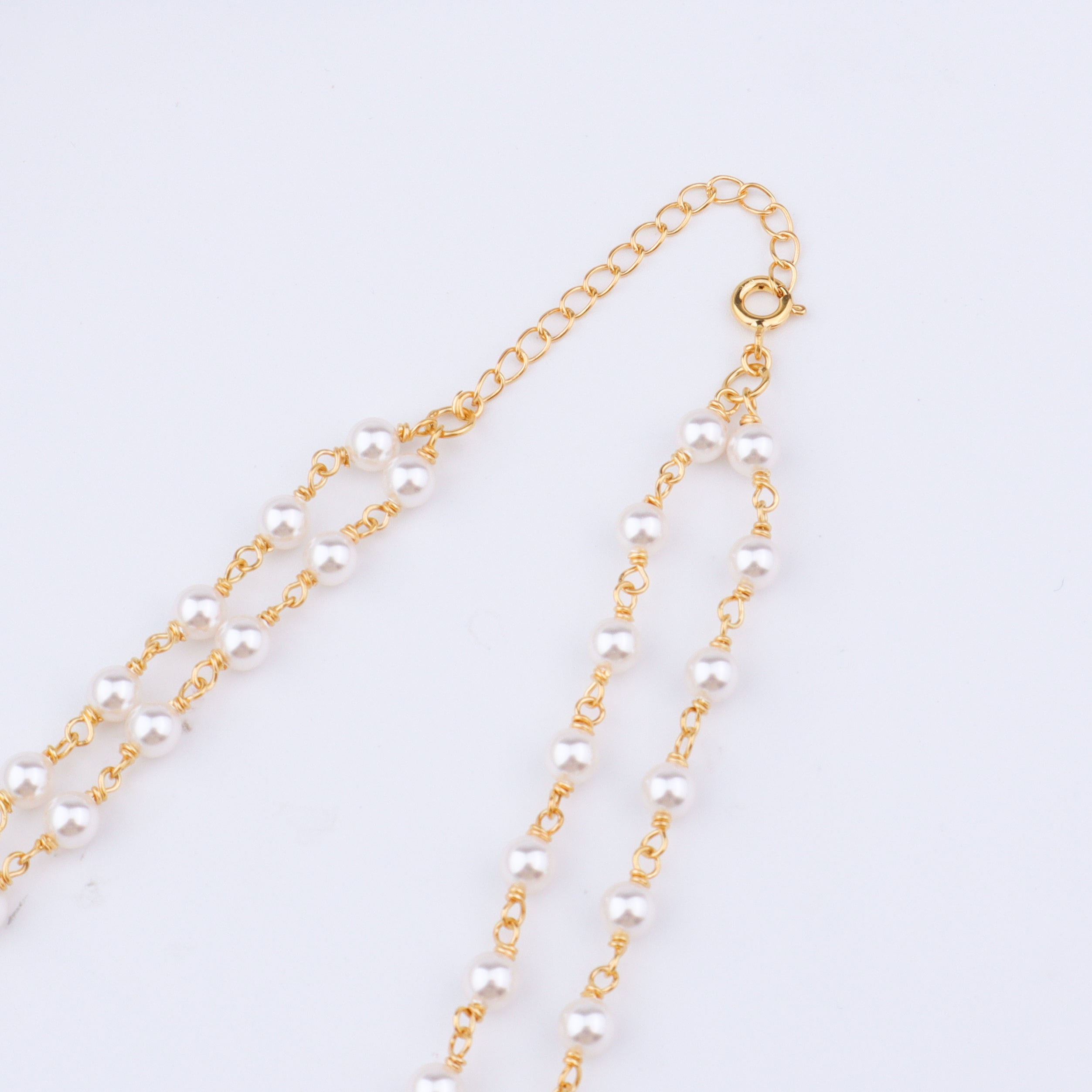 Double Layered Pearl Ganthan Necklace | 92.5 Silver | 22K Gold plated