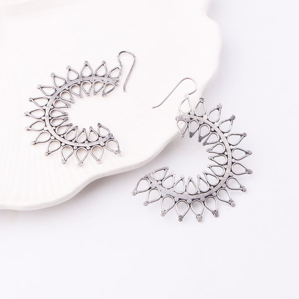 Ranphool (Wildflower) Hammered Earring