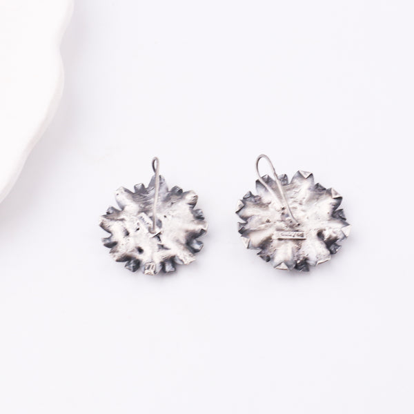 Silver Soorajmukhi (Flower Motif) Earrings
