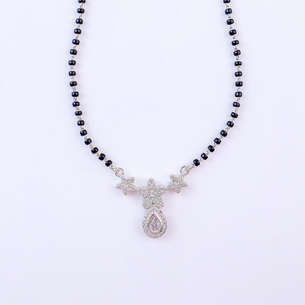 Detail shot highlighting CZ sparkle and floral craftsmanship
