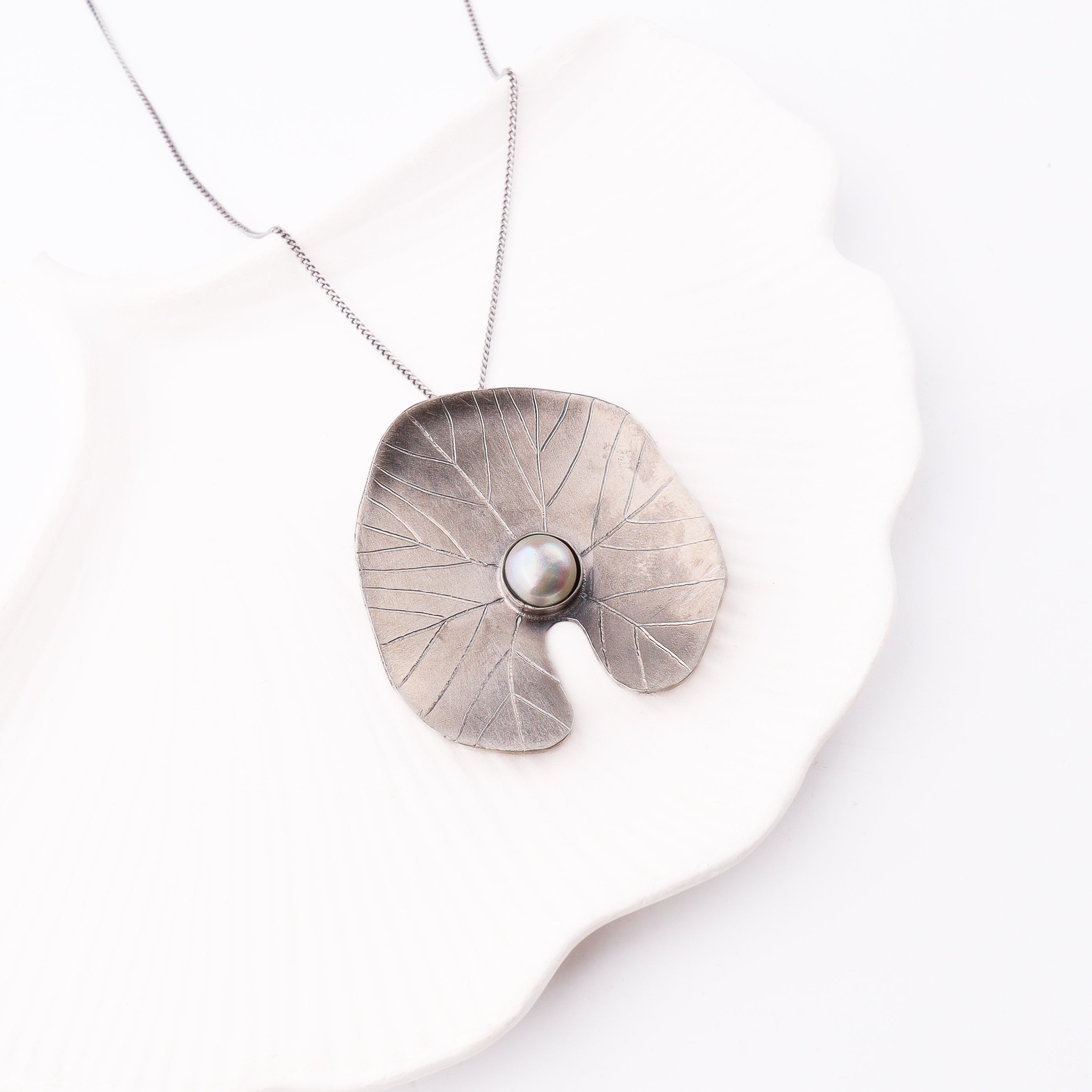 Saroj-Parna Silver Pendant (Big)