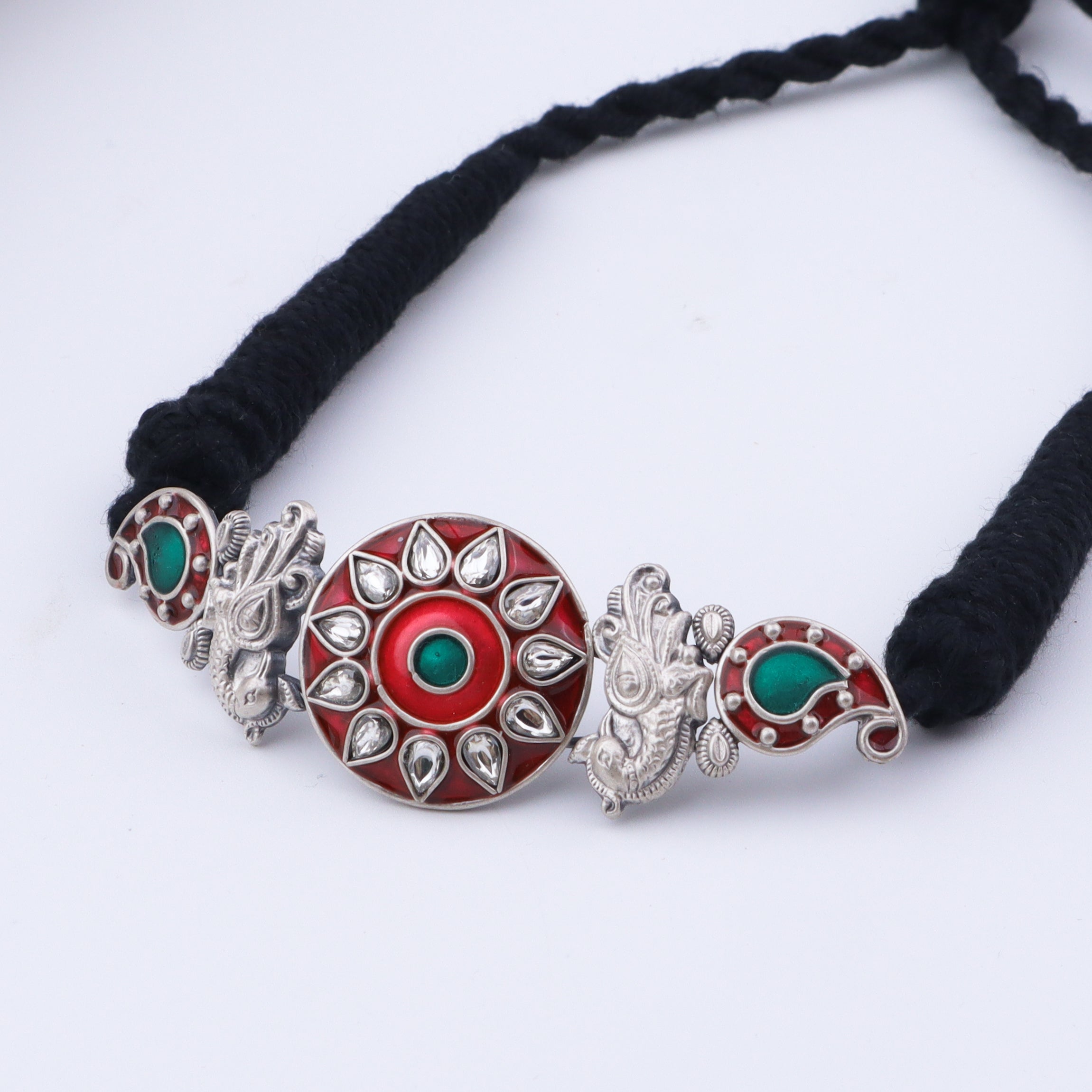 Handmade Mayur Meenakari Set