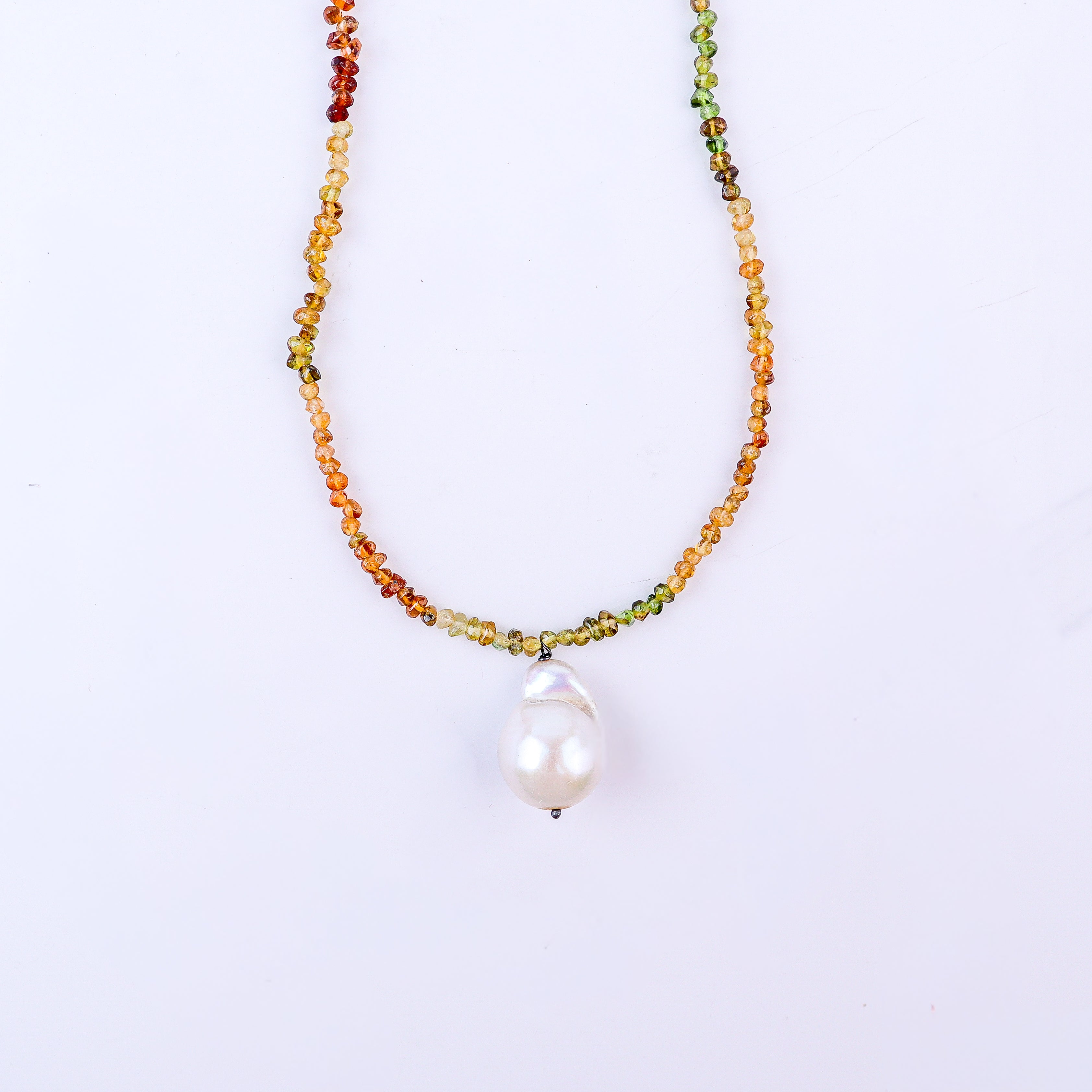 Tourmaline & Pearl Necklacee