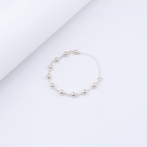 Classic Silver Bead Ganthan Bracelet