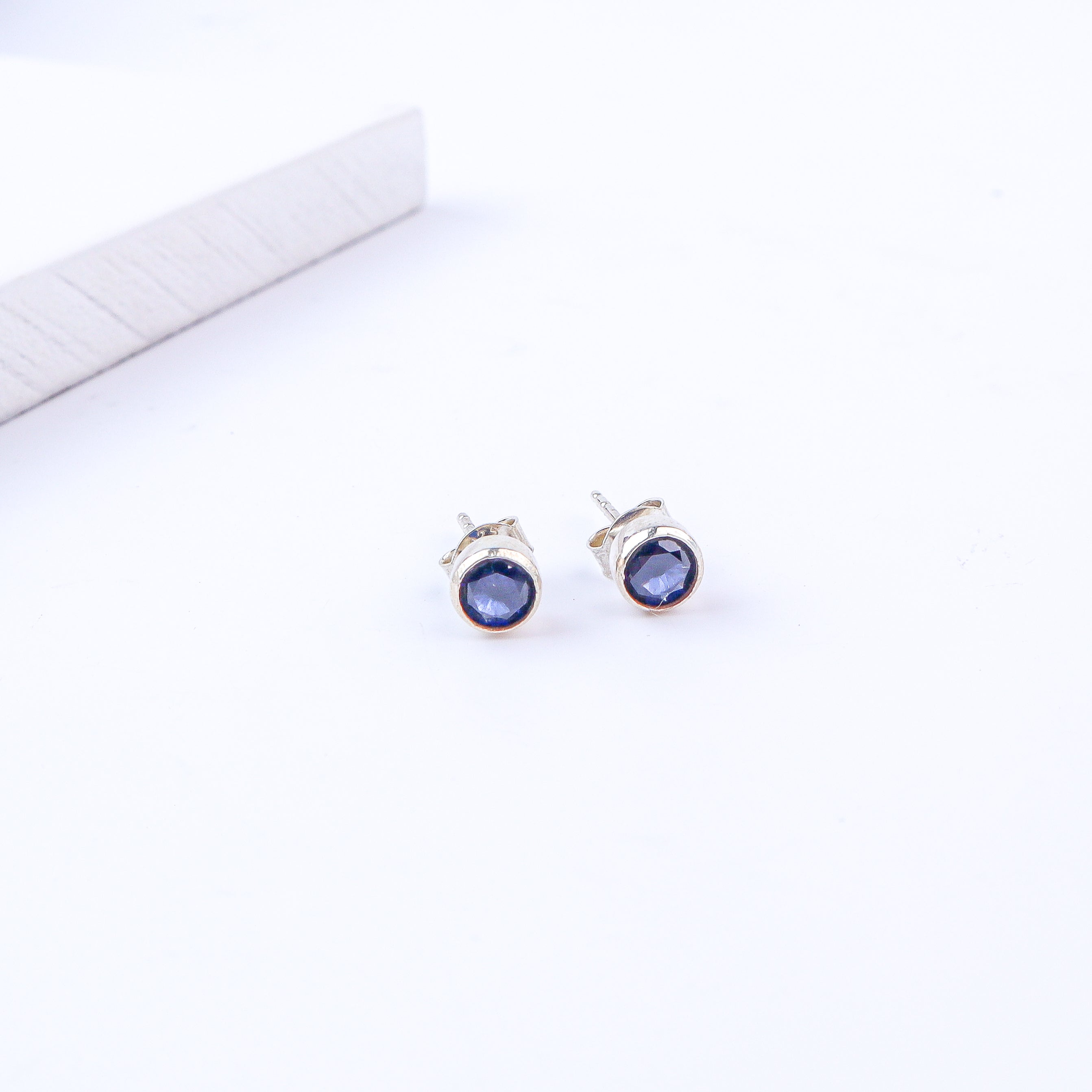 Blue CZ Stone Studs